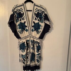 Farm Rio Grecian Print kaftan style dress